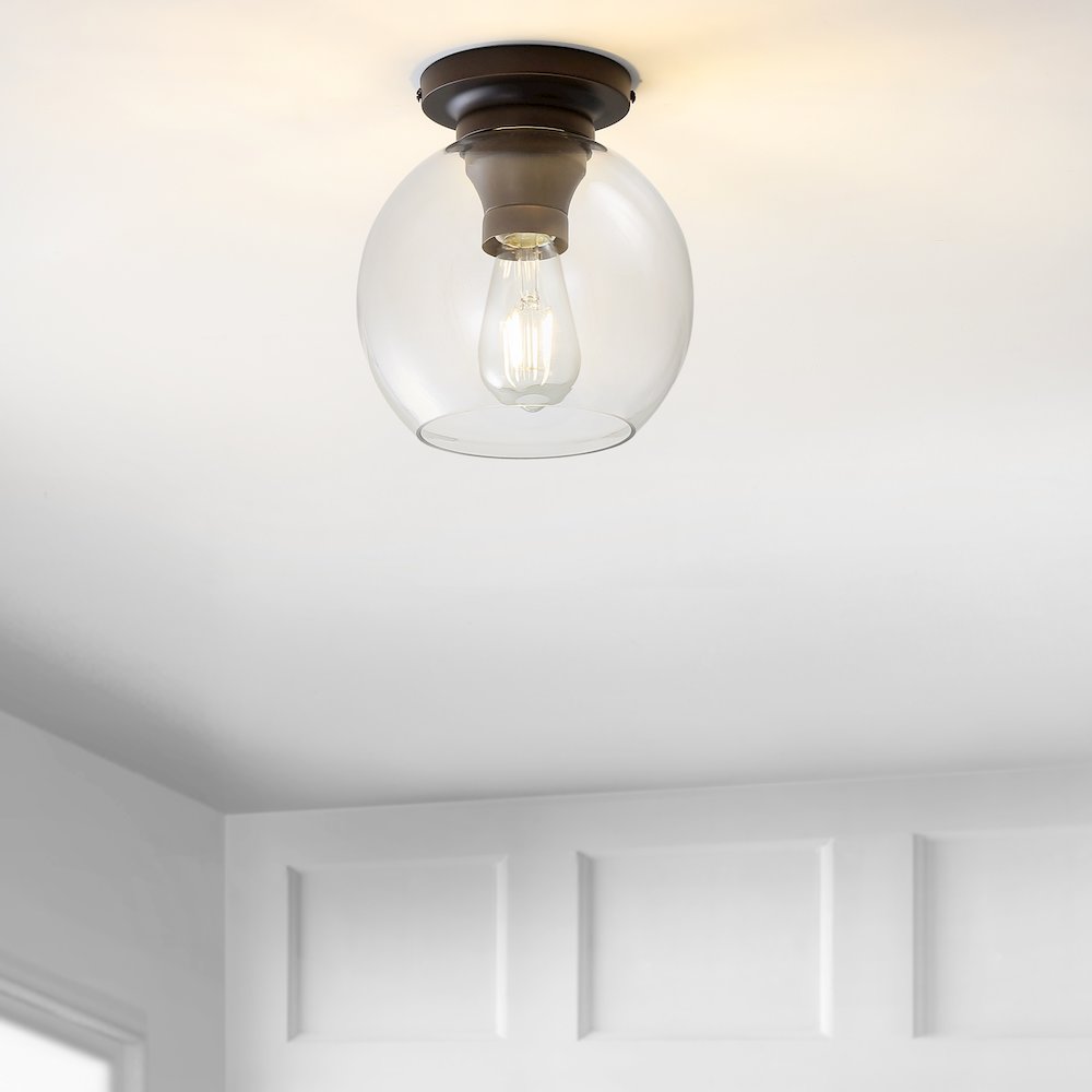 Atlas Metal/Glass Led Flush Mount. Picture 5