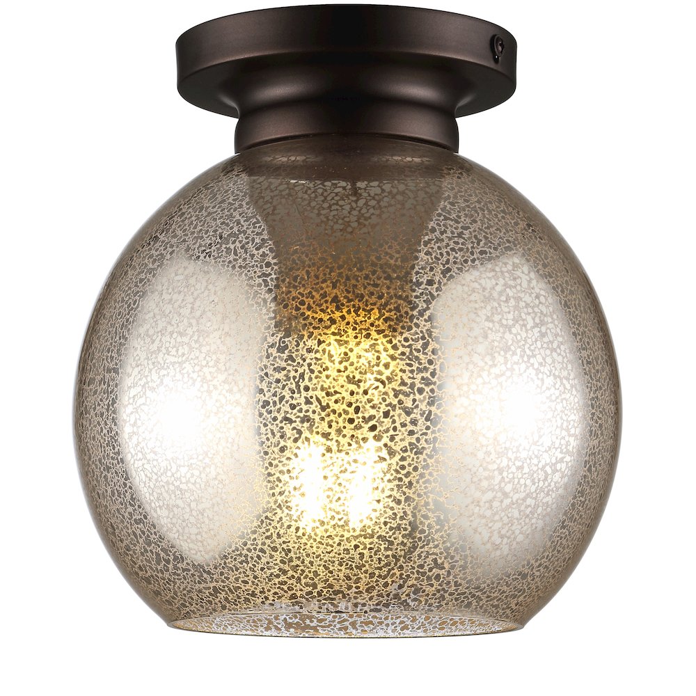 Atlas Metal/Glass Led Flush Mount. Picture 1