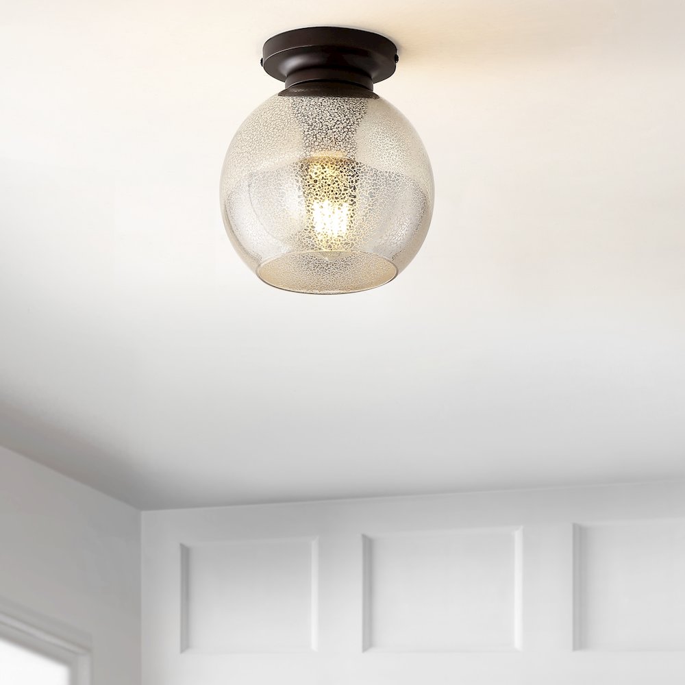 Atlas Metal/Glass Led Flush Mount. Picture 5