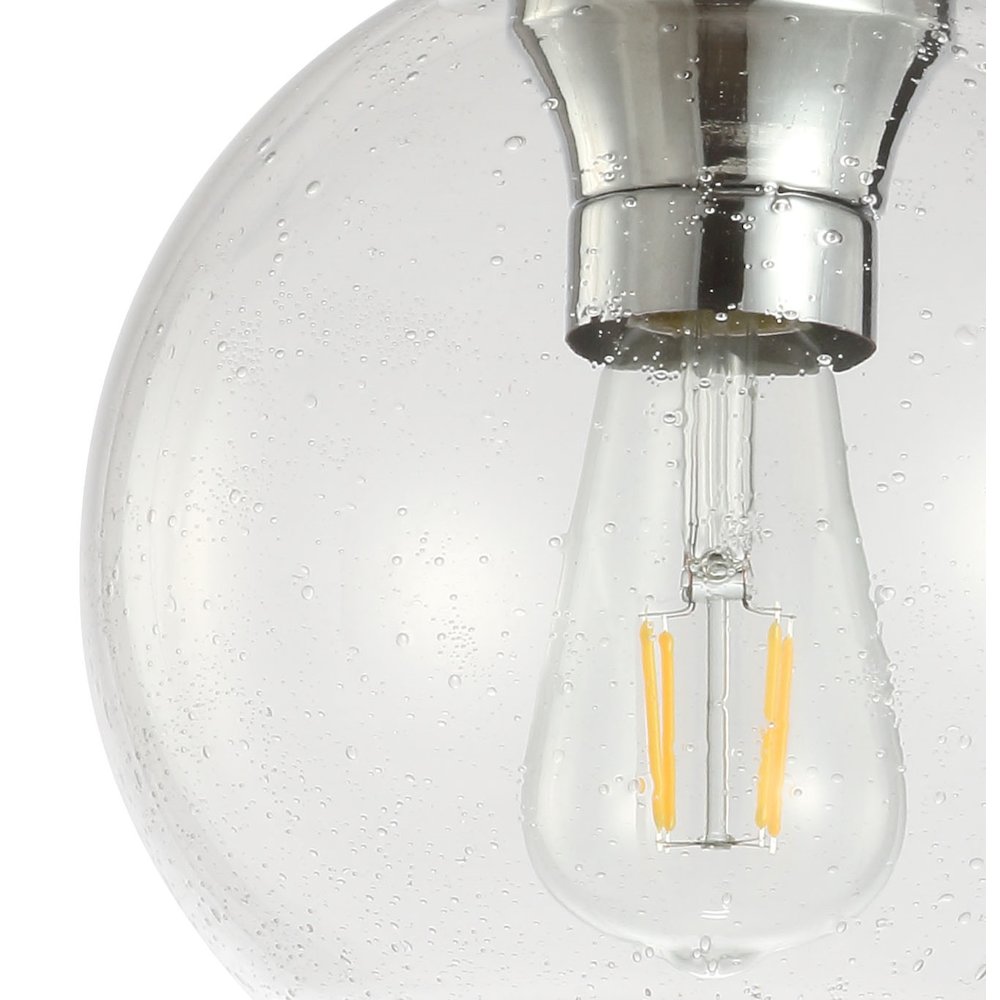 Atlas Metal/Glass Led Flush Mount. Picture 3