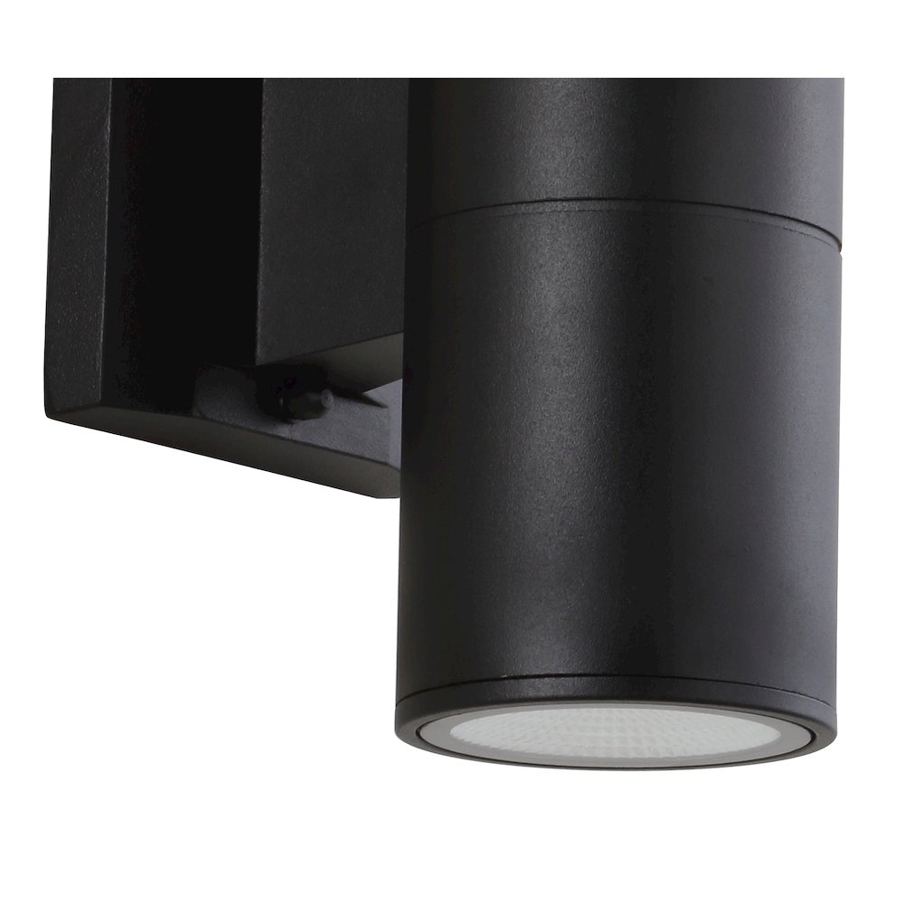 Duo Modern Midcentury Cylinder Outdoor Metal/Glass Integrated Led Wall Sconce. Picture 3