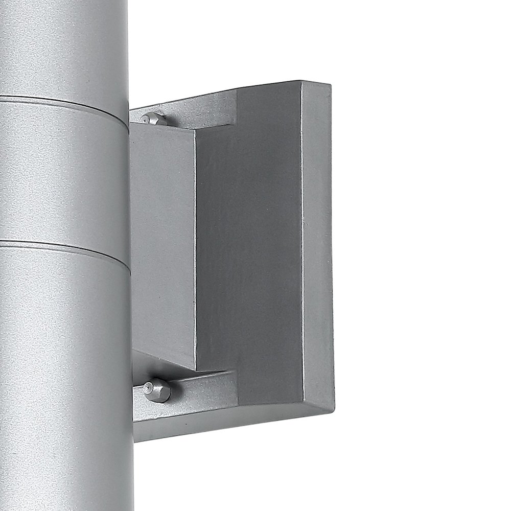 Duo Modern Midcentury Cylinder Outdoor Metal/Glass Integrated Led Wall Sconce. Picture 3