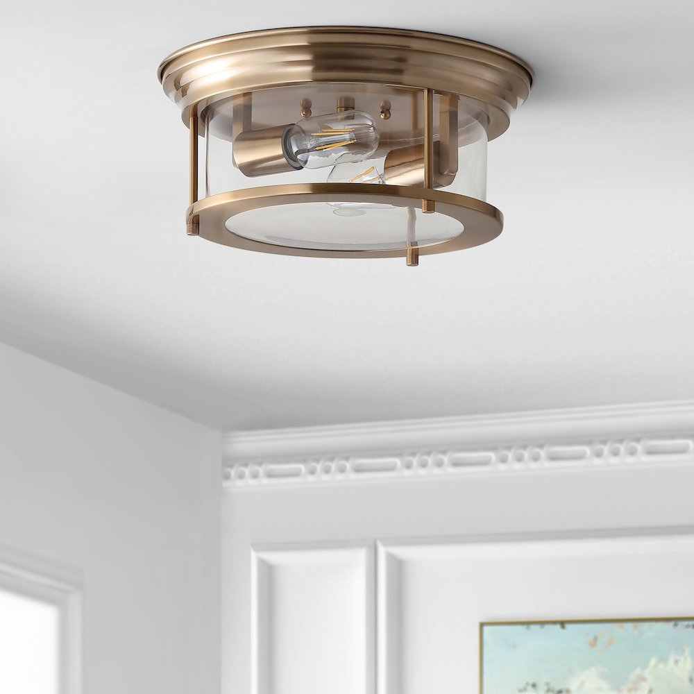 Lauren Metal/Glass Led Flush Mount. Picture 5
