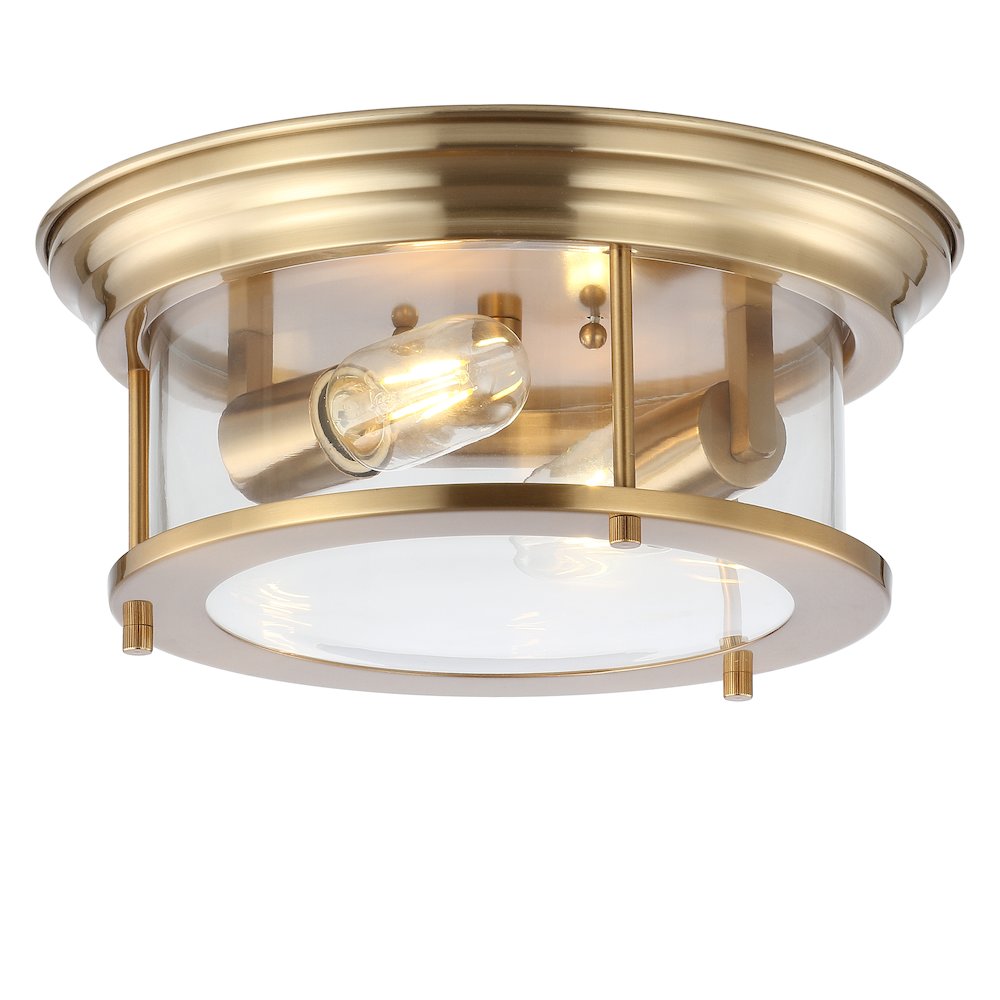 Lauren Metal/Glass Led Flush Mount. Picture 1