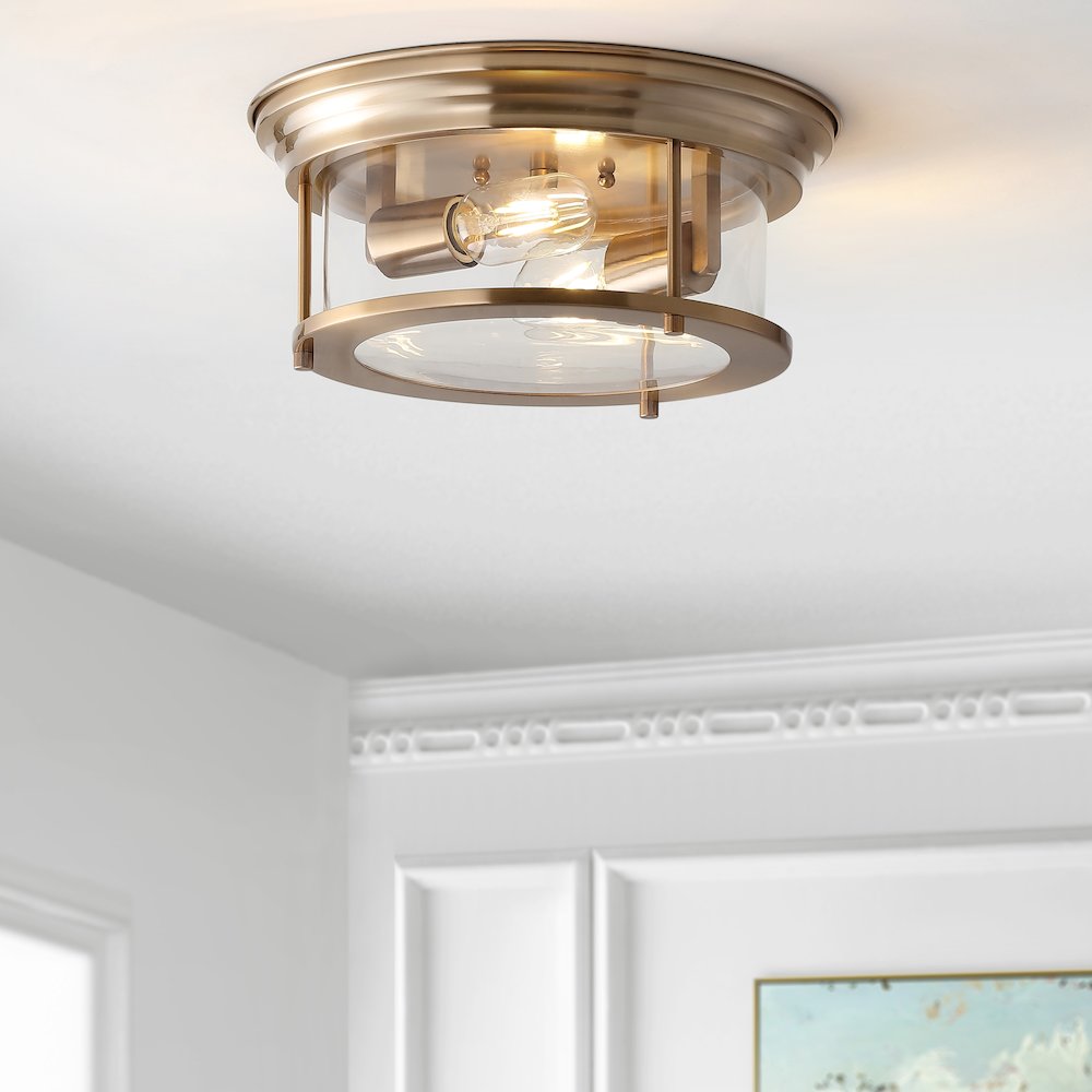 Lauren Metal/Glass Led Flush Mount. Picture 4