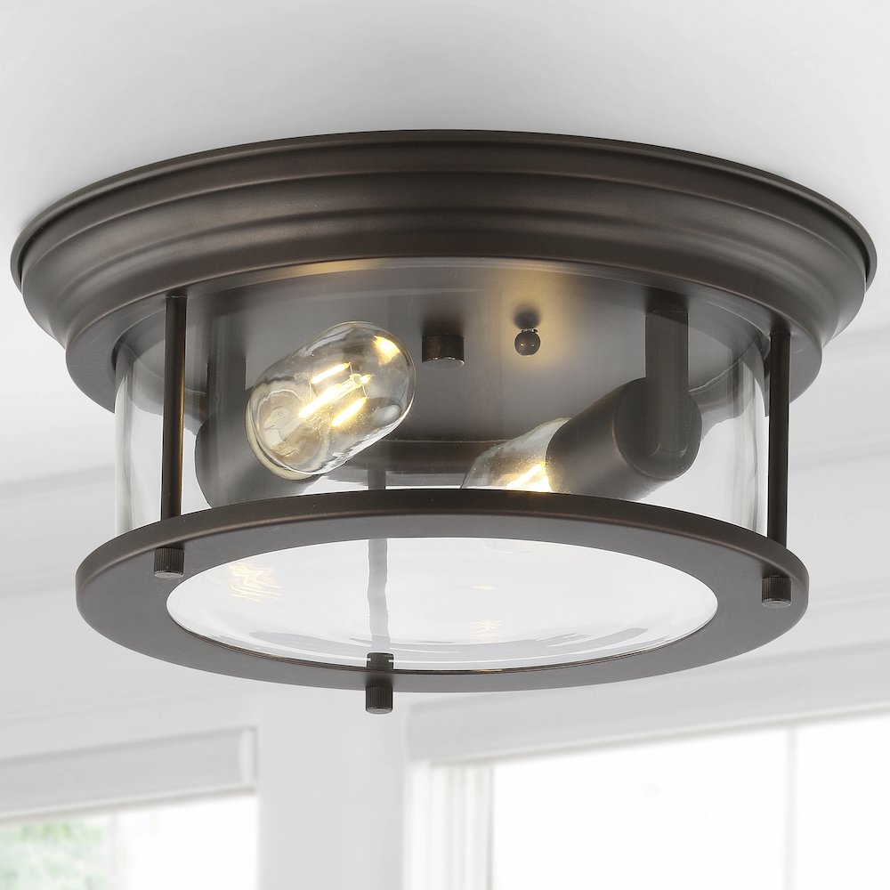 Lauren Metal/Glass Led Flush Mount. Picture 6