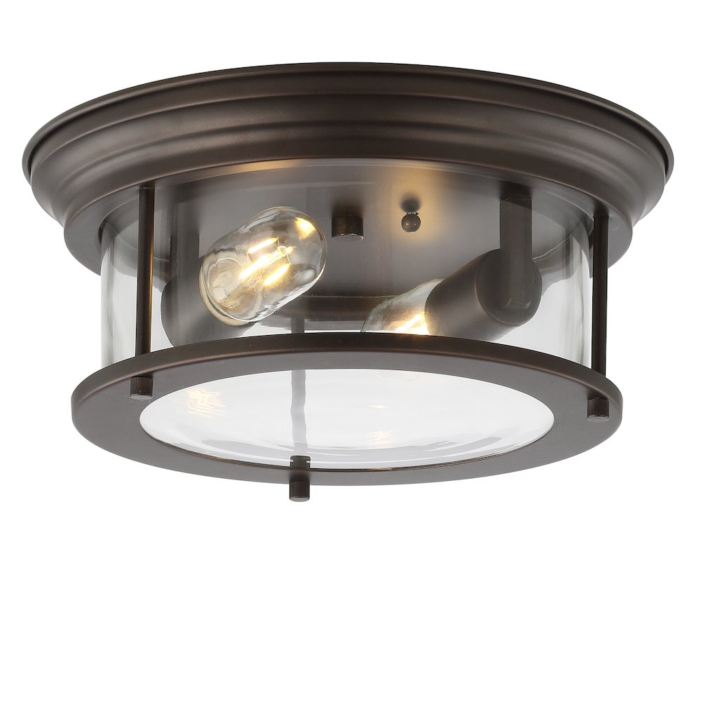 Lauren Metal/Glass Led Flush Mount. Picture 1