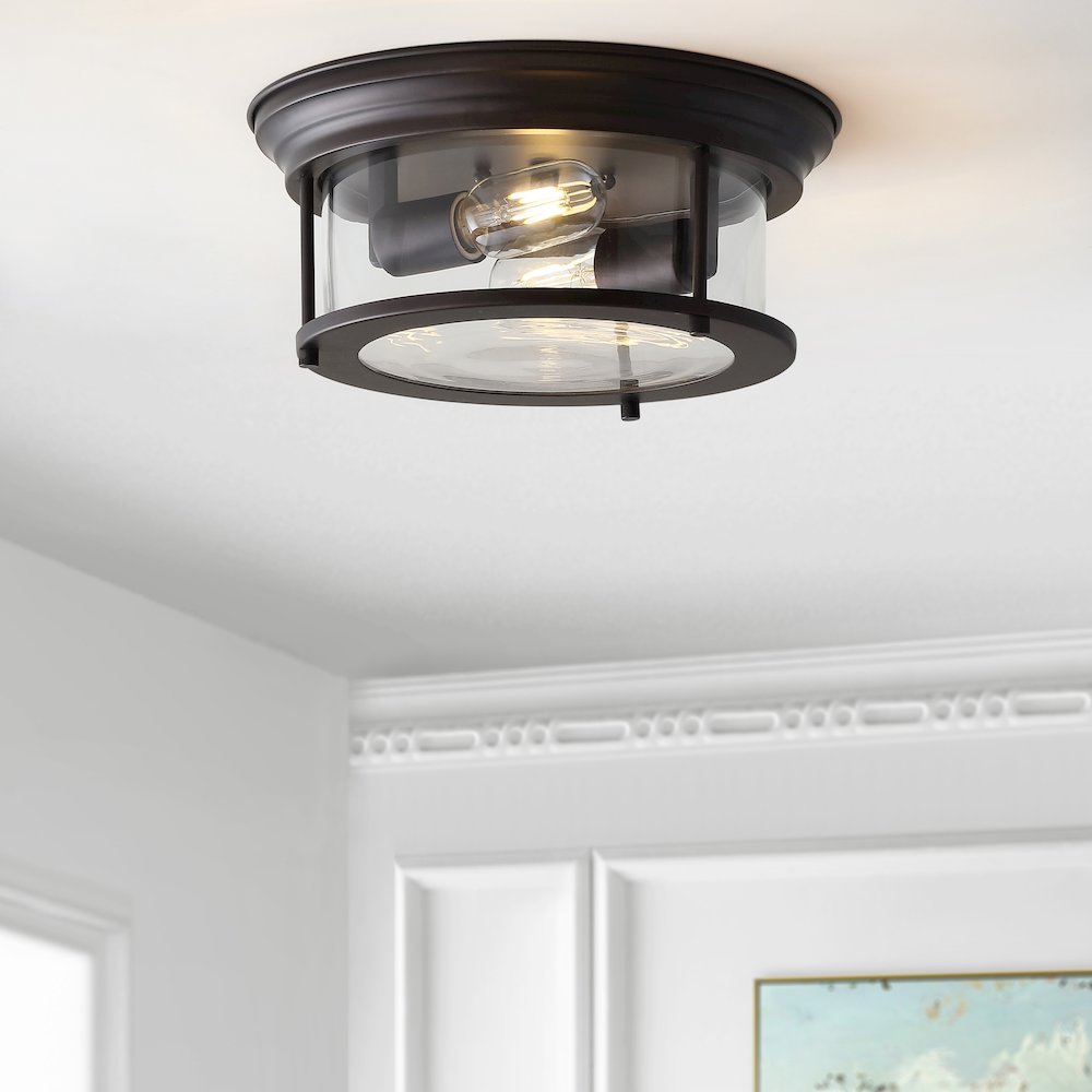 Lauren Metal/Glass Led Flush Mount. Picture 4