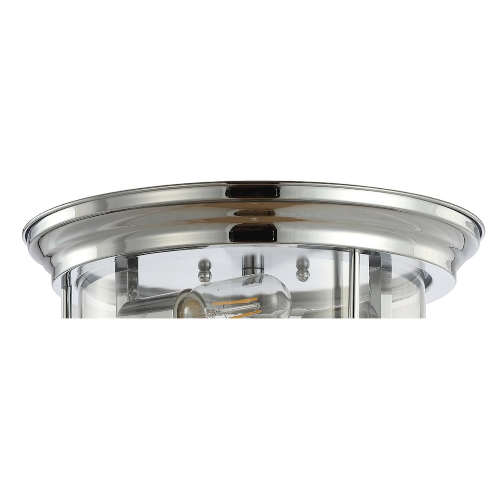 Lauren Metal/Glass Led Flush Mount. Picture 4