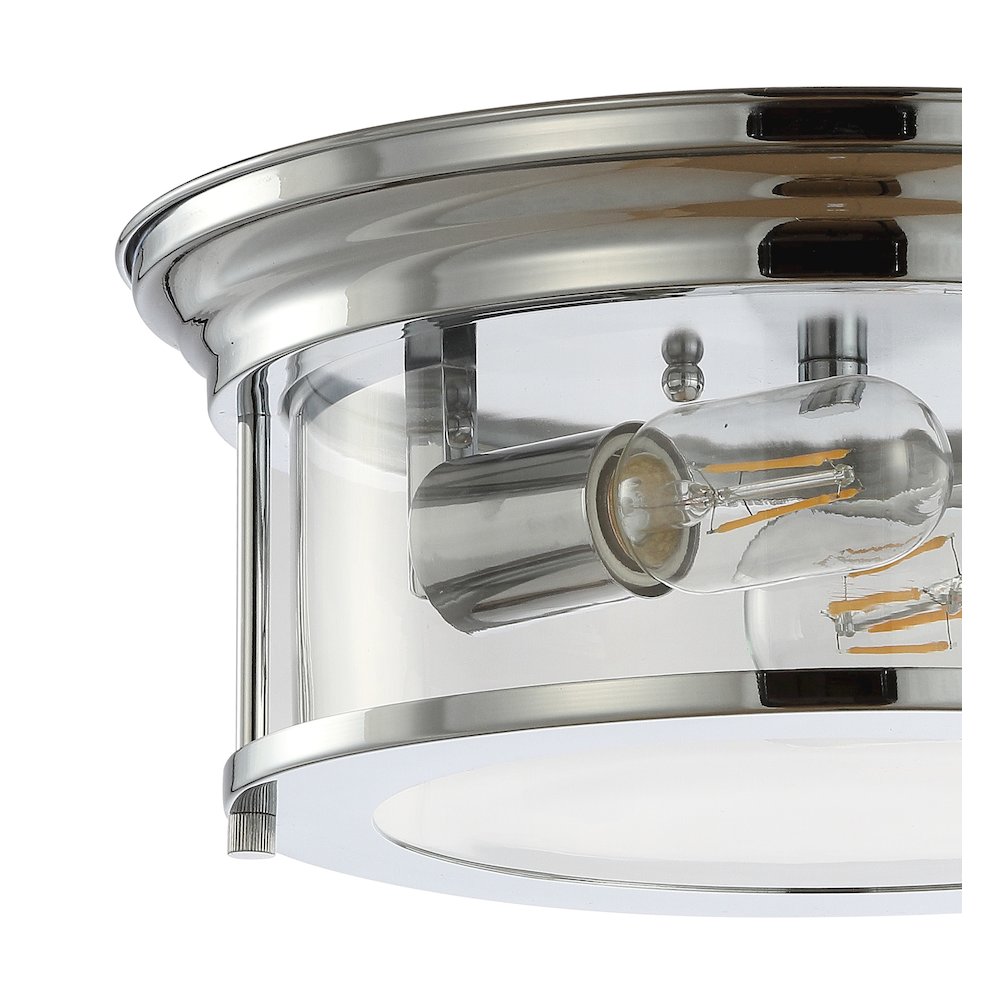 Lauren Metal/Glass Led Flush Mount. Picture 3