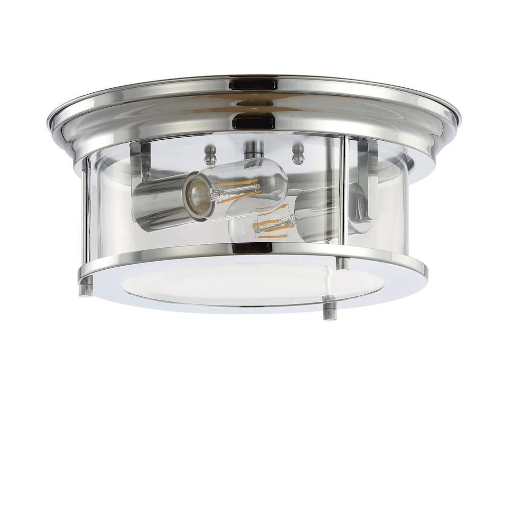 Lauren Metal/Glass Led Flush Mount. Picture 2