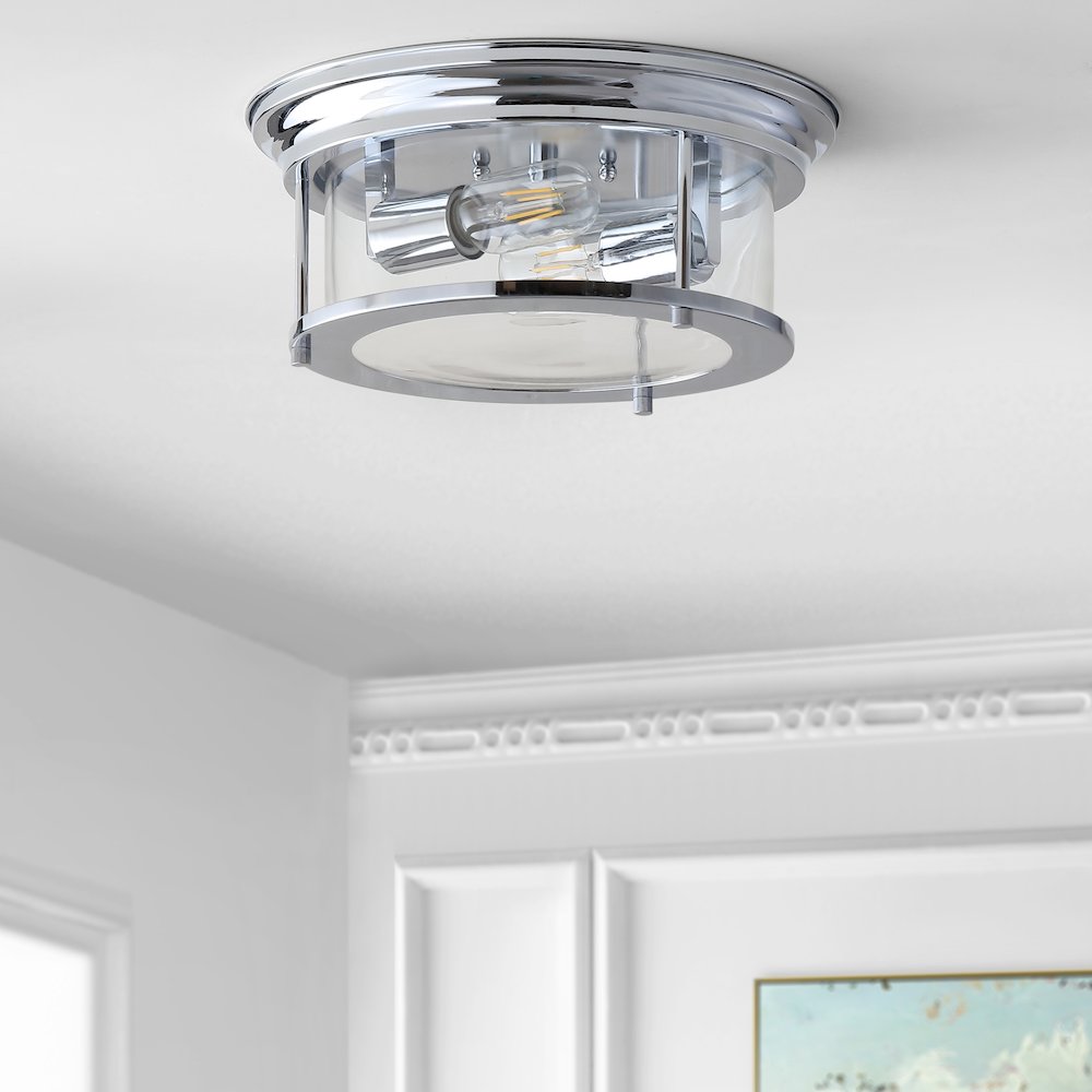 Lauren Metal/Glass Led Flush Mount. Picture 6