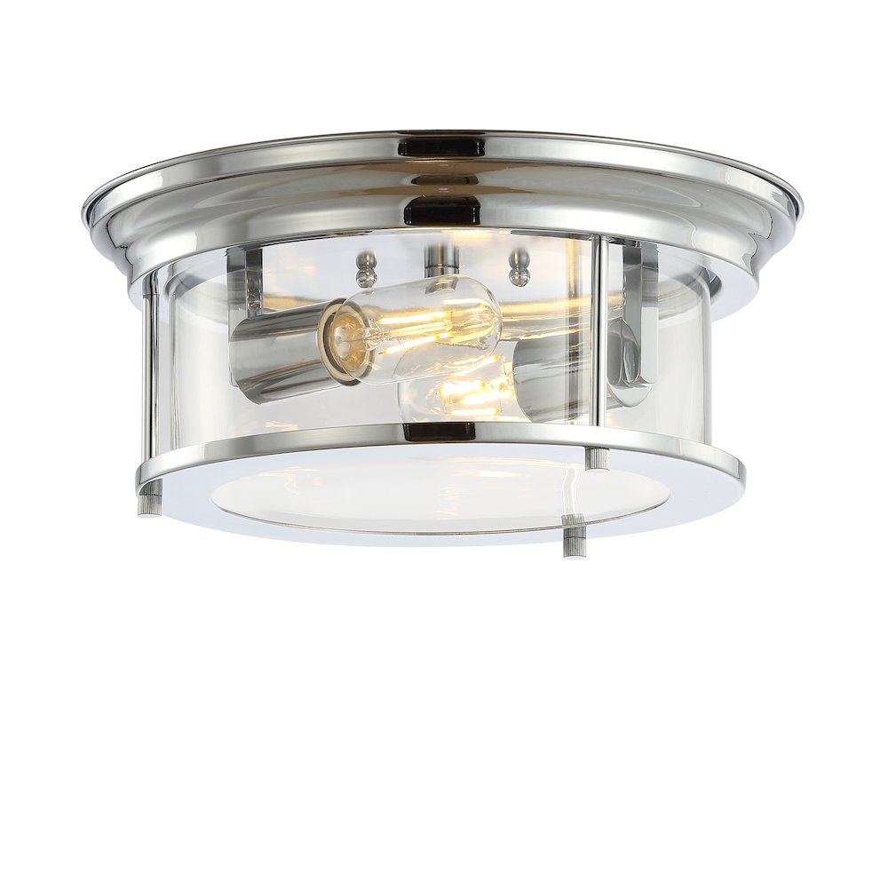 Lauren Metal/Glass Led Flush Mount. Picture 1