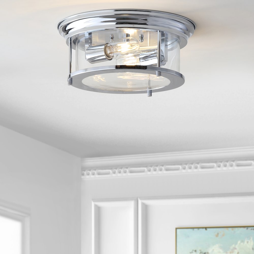 Lauren Metal/Glass Led Flush Mount. Picture 5
