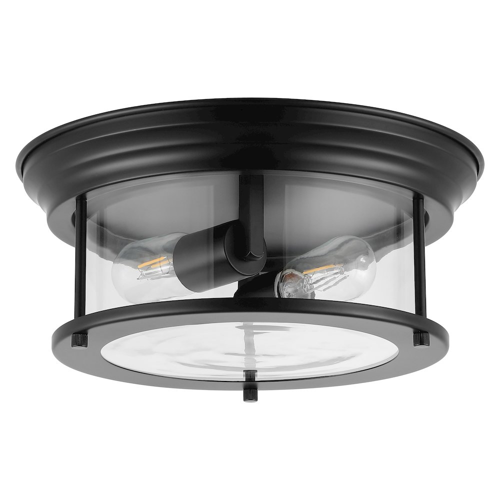 Lauren 2-Light Metal/Glass Led Flush Mount. Picture 3