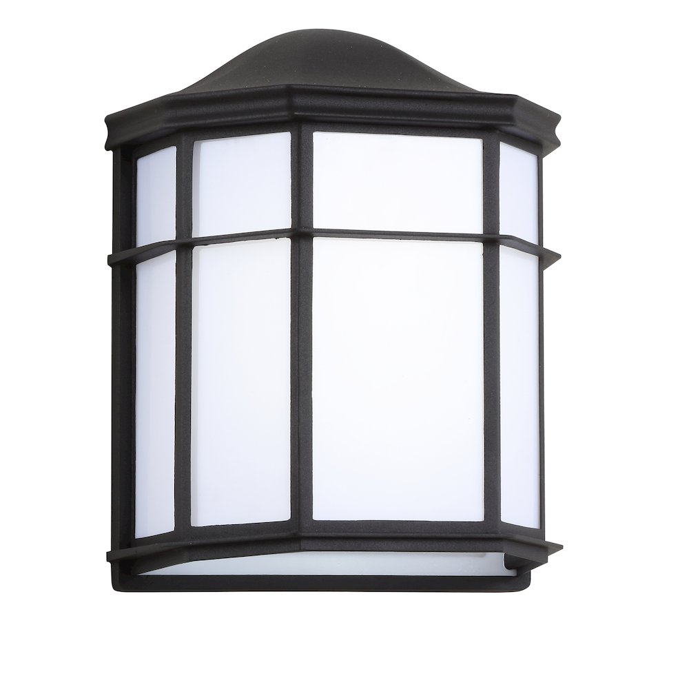 Henry Outdoor Frosted Acrylicmetal Integrated Led Wall Sconce. Picture 1