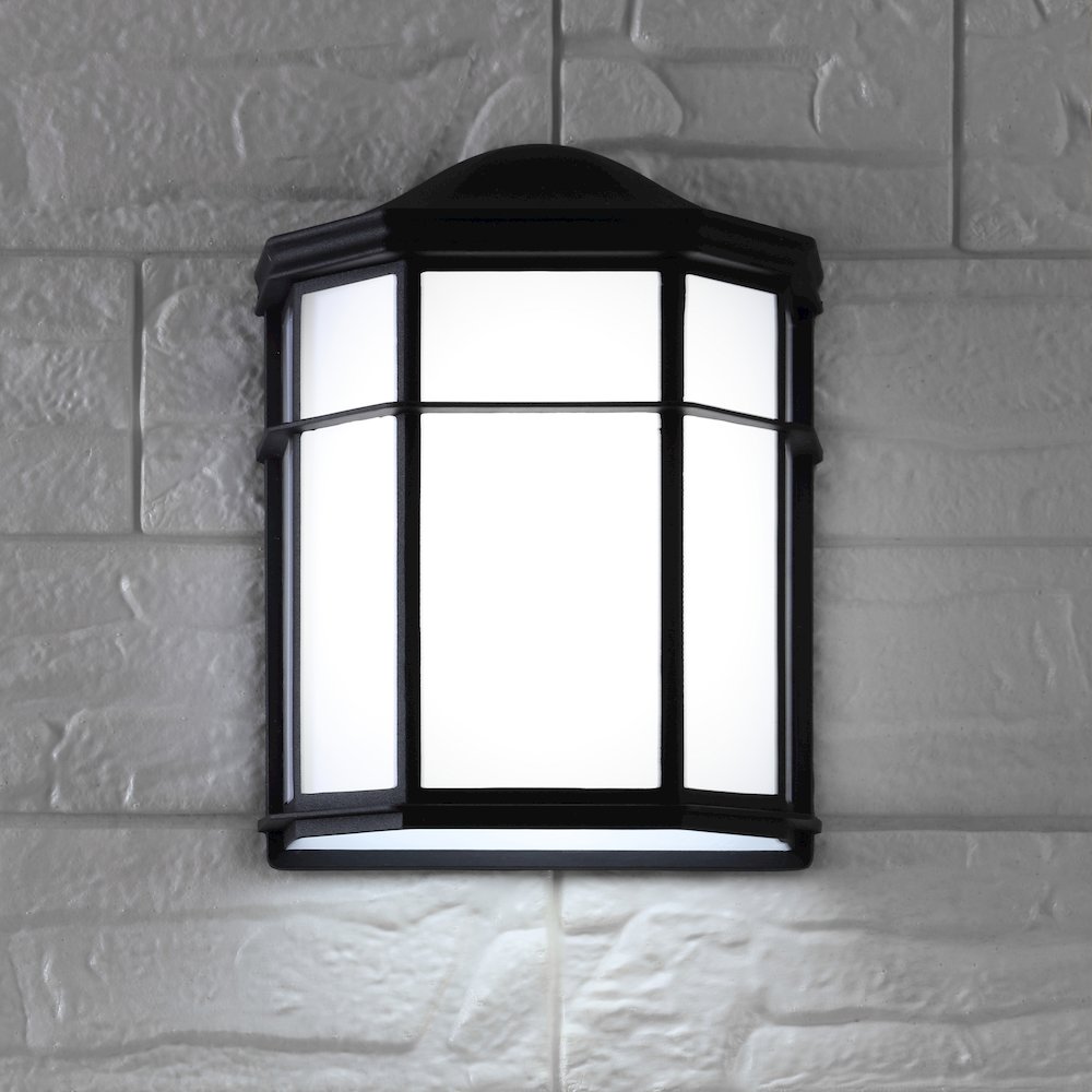 Henry Outdoor Frosted Acrylicmetal Integrated Led Wall Sconce. Picture 5