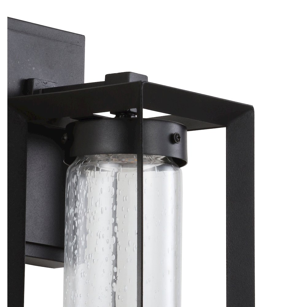 Nate Outdoor Modern Cube Bubble Glassmetal Integrated Led Wall Sconce. Picture 3