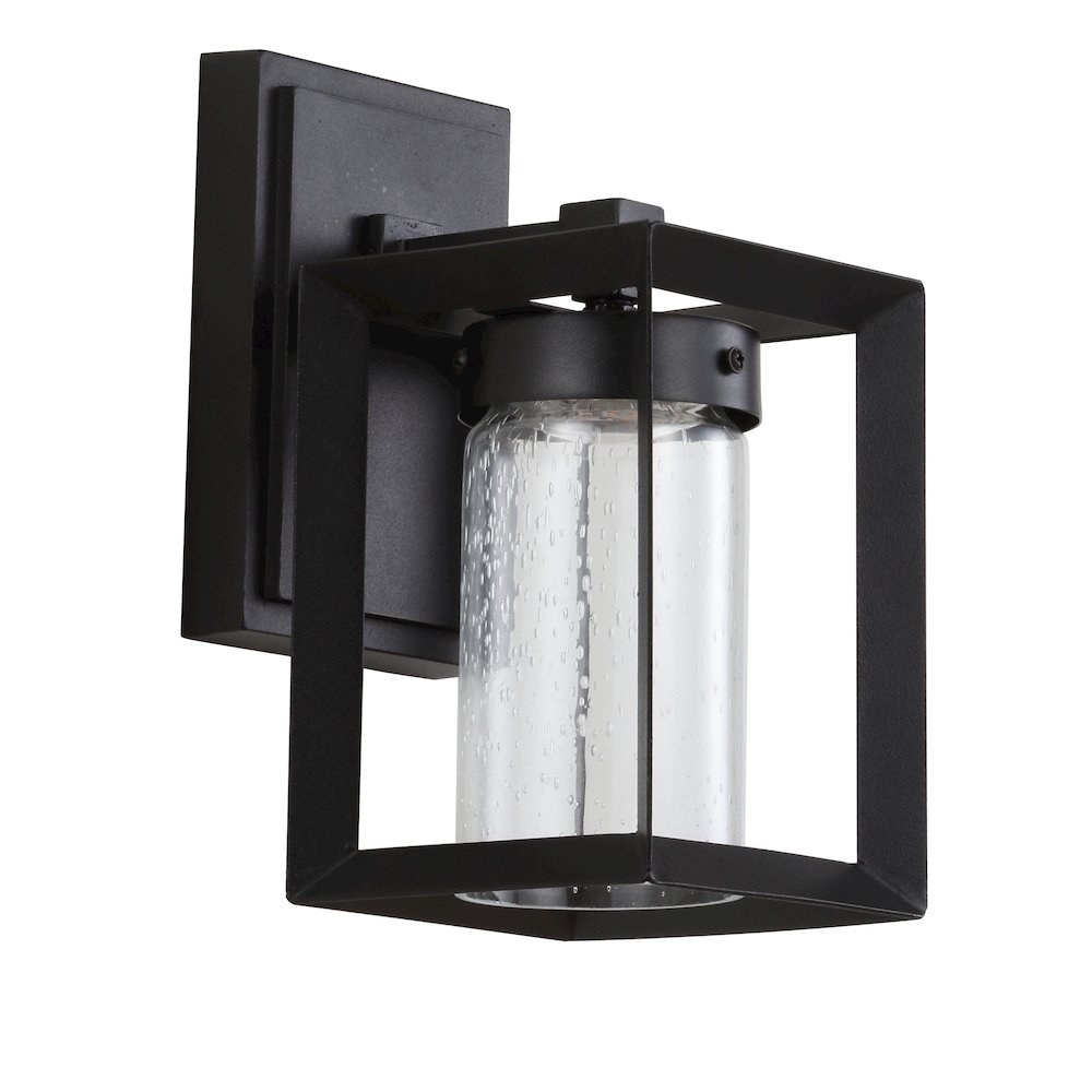 Nate Outdoor Modern Cube Bubble Glassmetal Integrated Led Wall Sconce. Picture 2