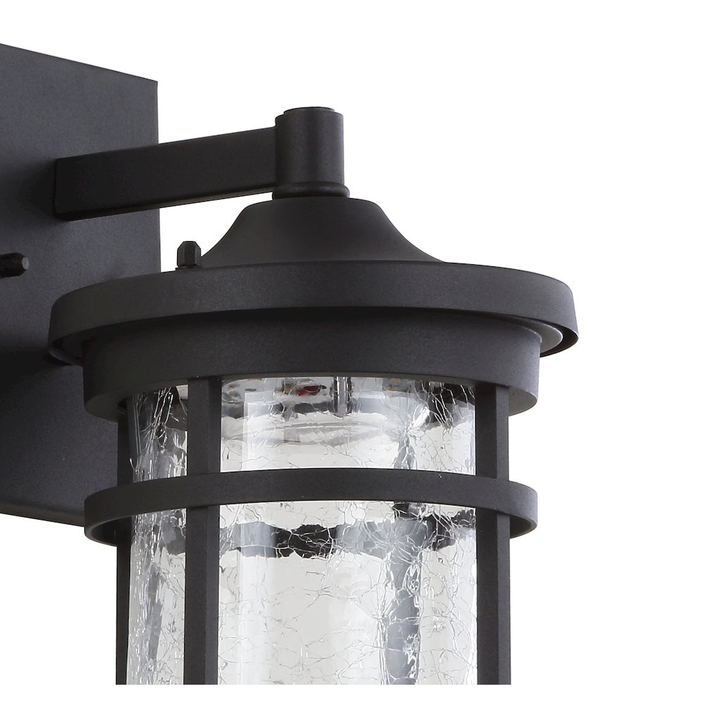 Campo Outdoor Wall Lantern Crackled Glassmetal Integrated Led Wall Sconce. Picture 3
