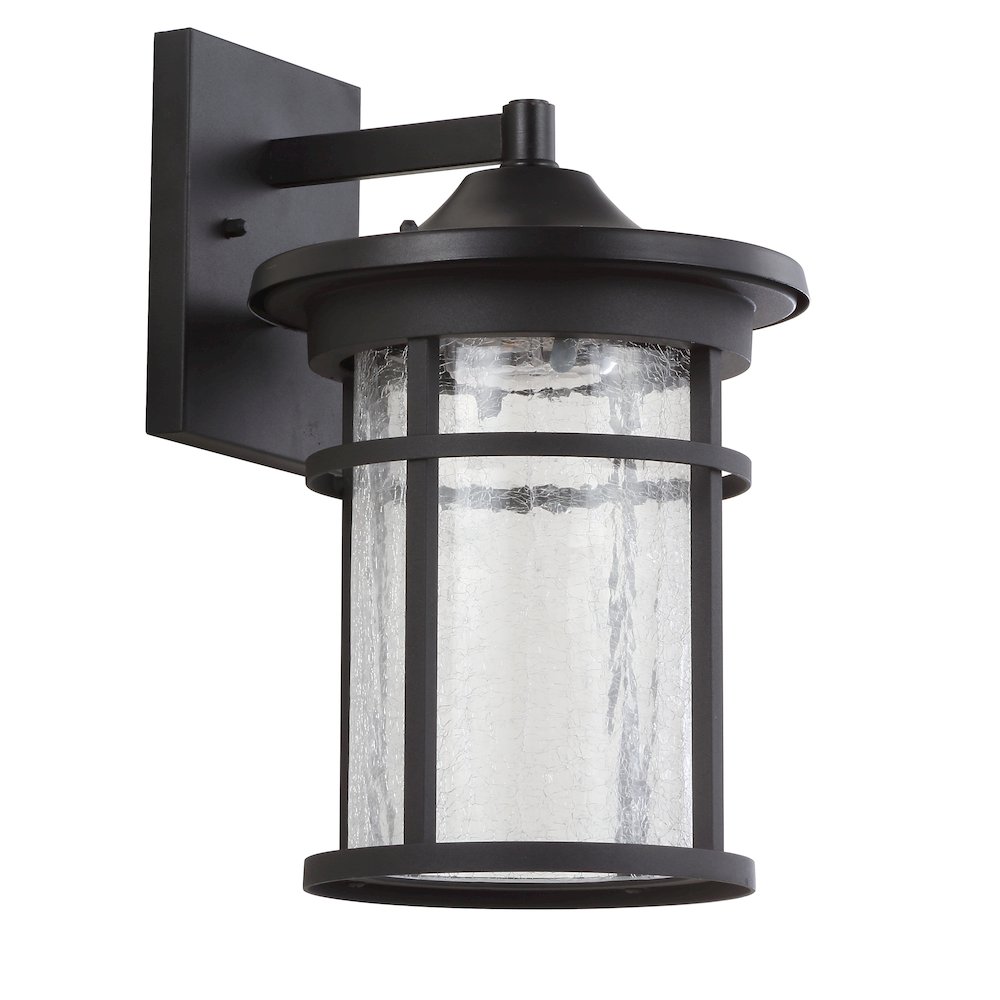 Campo Outdoor Wall Lantern Crackled Glassmetal Integrated Led Wall Sconce. Picture 2