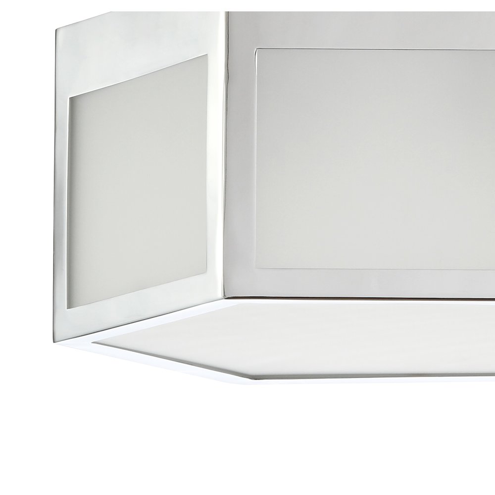 Minimo Hexagon Metalfrosted Glass Led Flush Mount. Picture 5