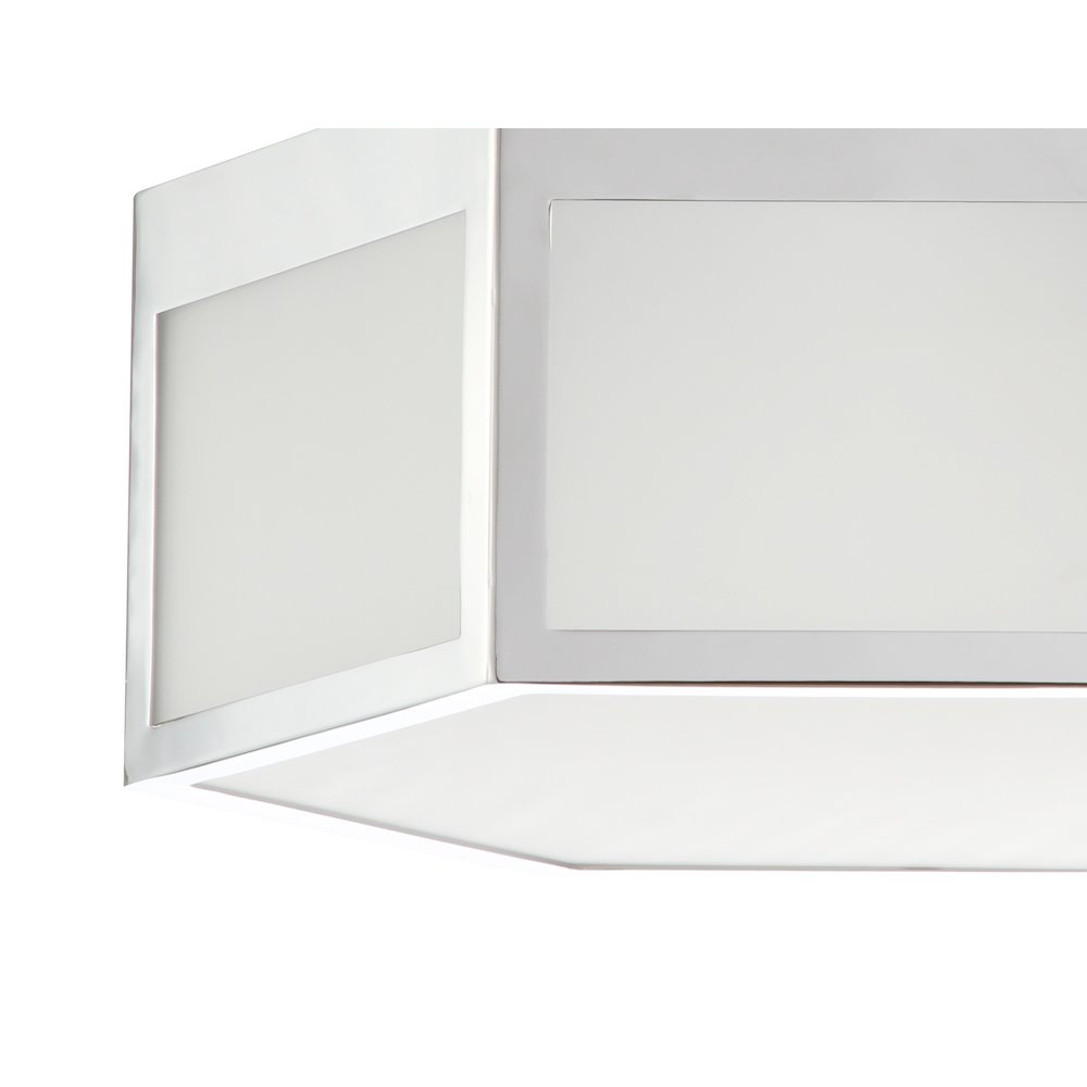 Minimo Hexagon Metalfrosted Glass Led Flush Mount. Picture 5