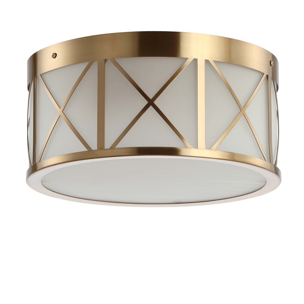 Cadence Drum Metal/Glass Flush Mount. Picture 2