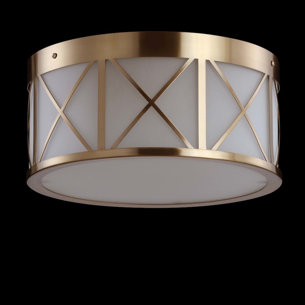 Cadence Drum Metal/Glass Flush Mount. Picture 4