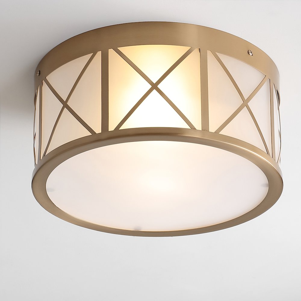 Cadence Drum Metal/Glass Flush Mount. Picture 5
