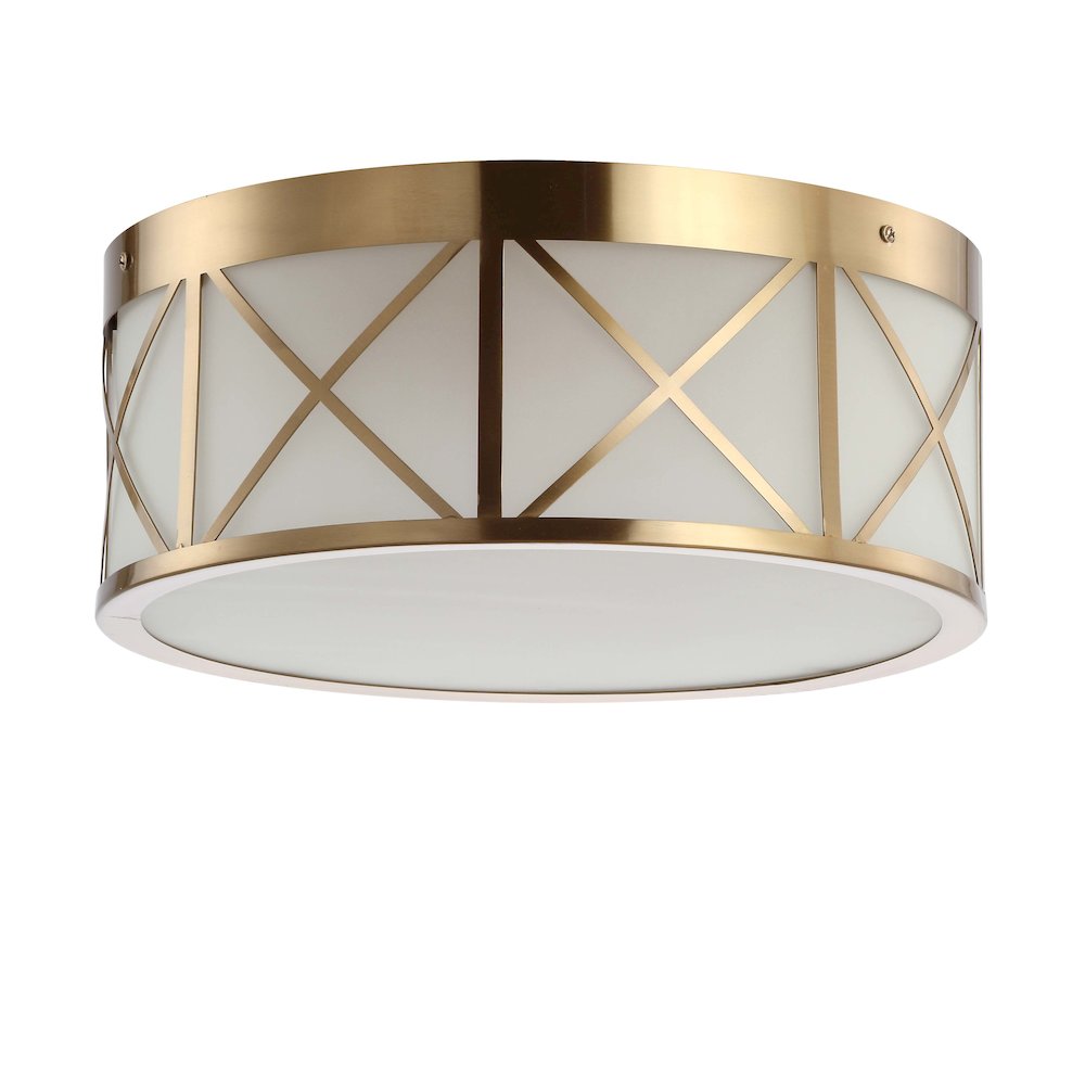 Cadence Drum Metal/Glass Flush Mount. Picture 2