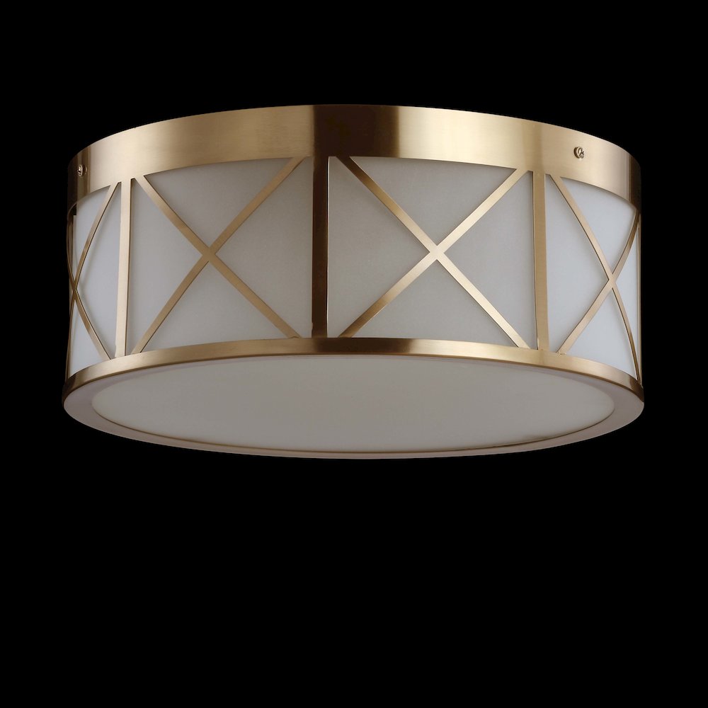 Cadence Drum Metal/Glass Flush Mount. Picture 4