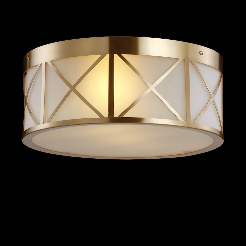 Cadence Drum Metal/Glass Flush Mount. Picture 3