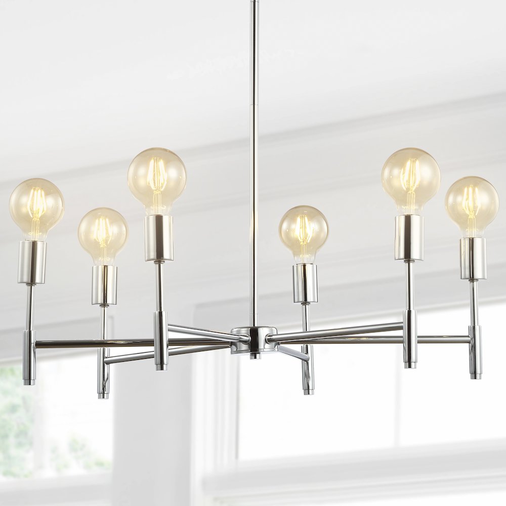 Turing Adjustable Height Metal Led Chandelier. Picture 17