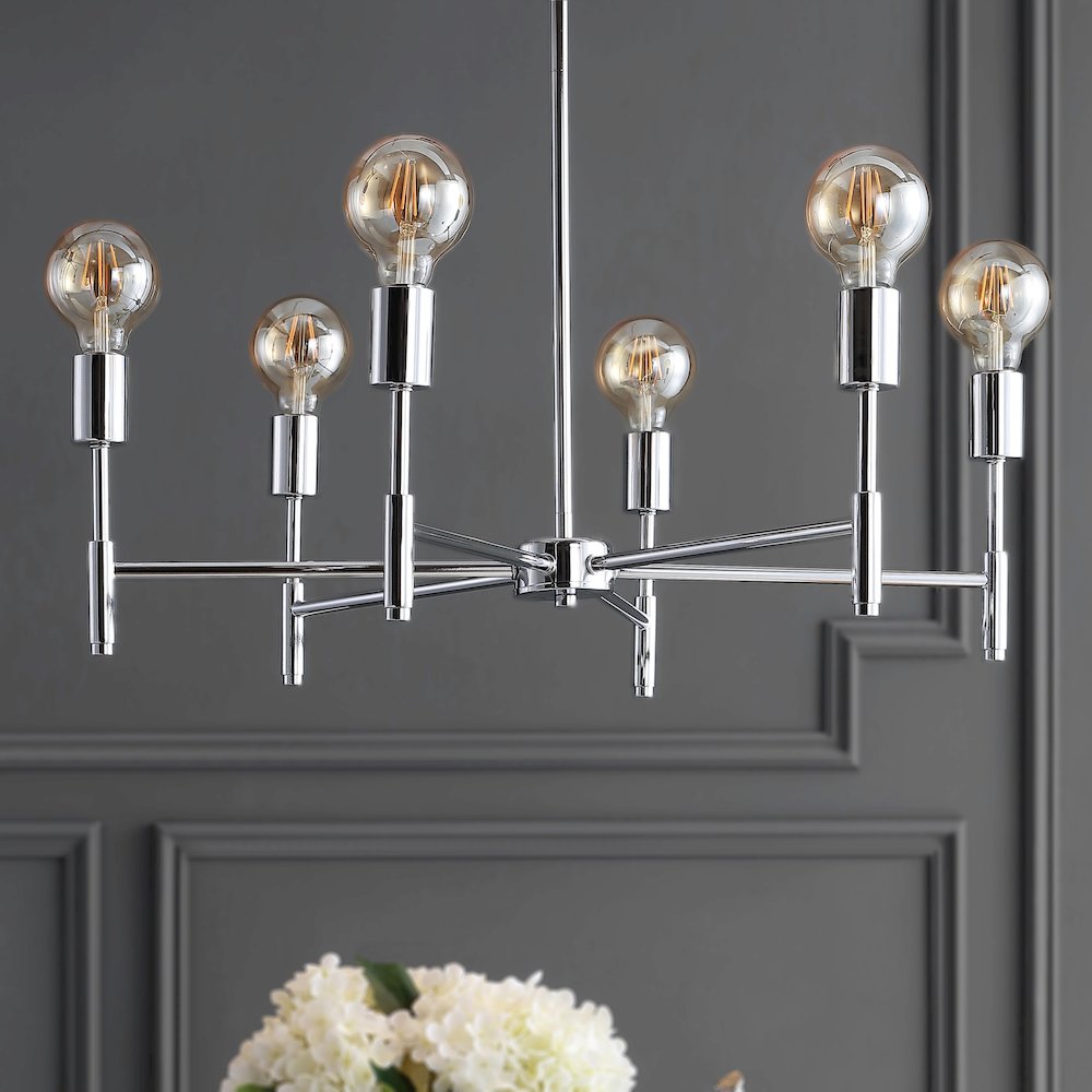 Turing Adjustable Height Metal Led Chandelier. Picture 12