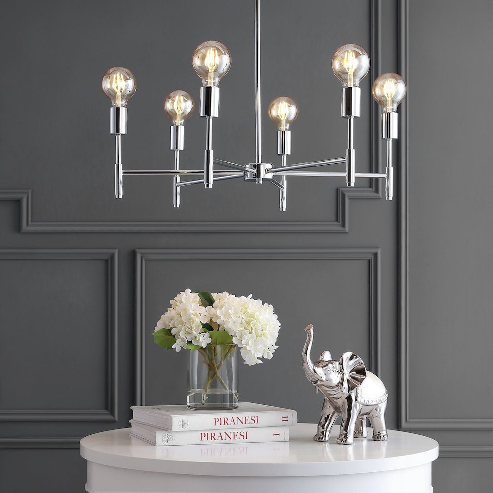 Turing Adjustable Height Metal Led Chandelier. Picture 13