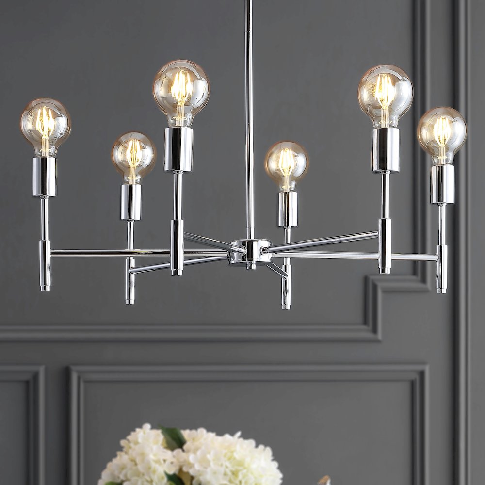 Turing Adjustable Height Metal Led Chandelier. Picture 11