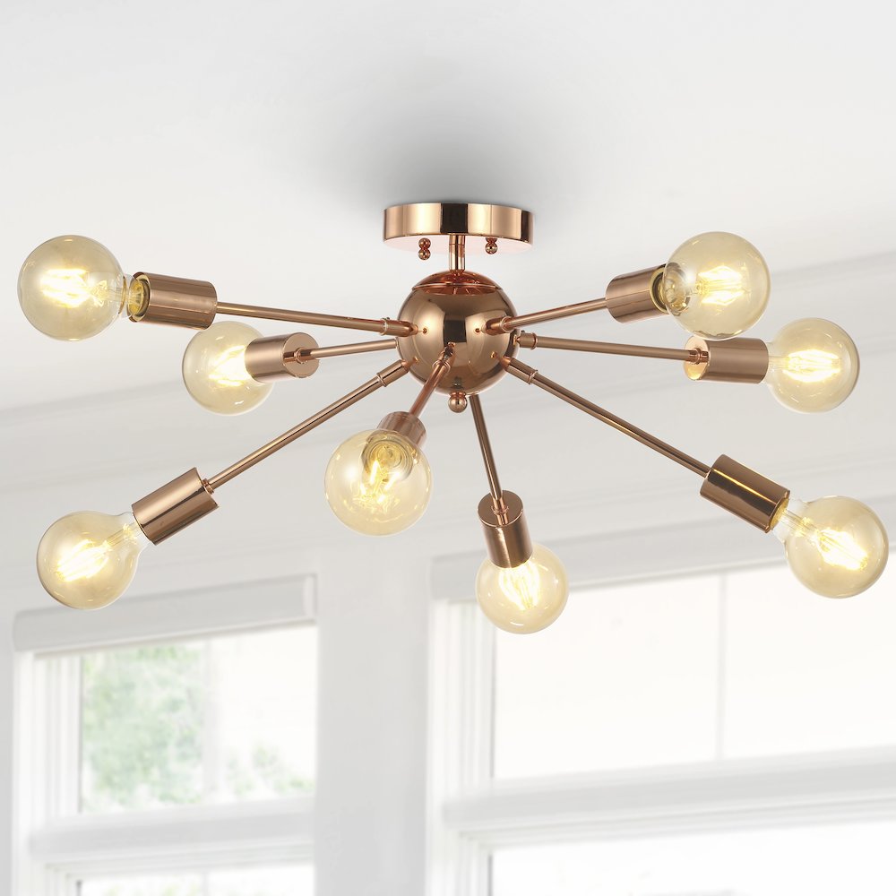 Copper Sputnik Metal Led Flush. Picture 9