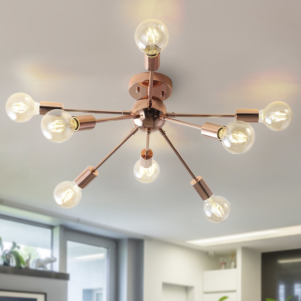 Copper Sputnik Metal Led Flush. Picture 10