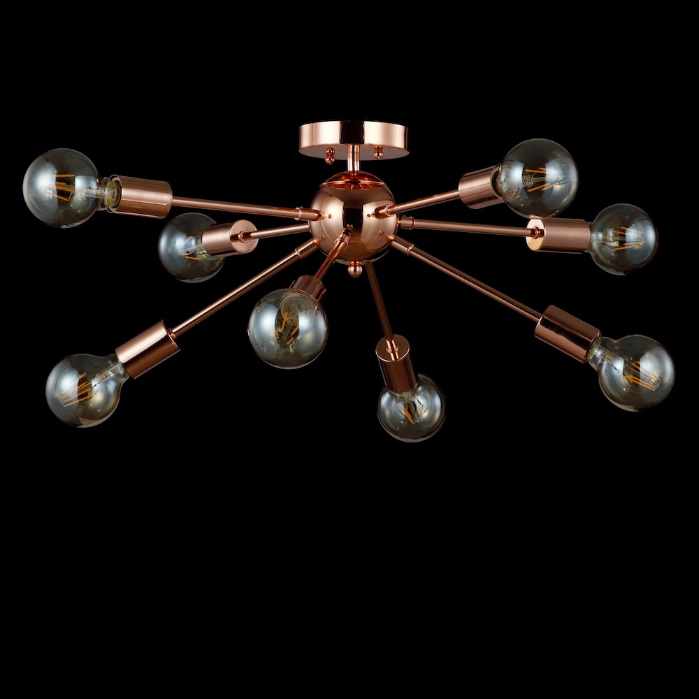 Copper Sputnik Metal Led Flush. Picture 4