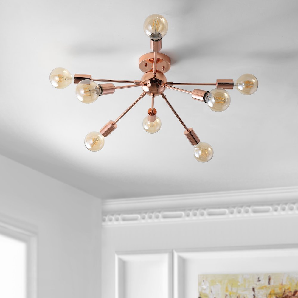 Copper Sputnik Metal Led Flush. Picture 8