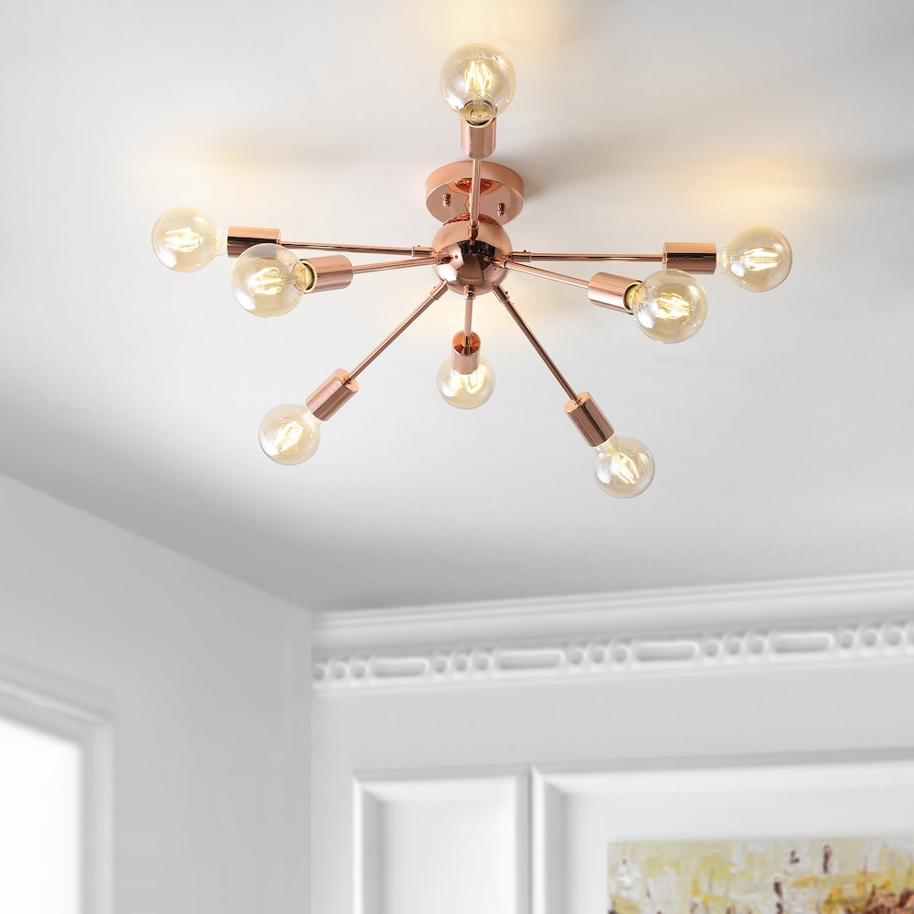 Copper Sputnik Metal Led Flush. Picture 7