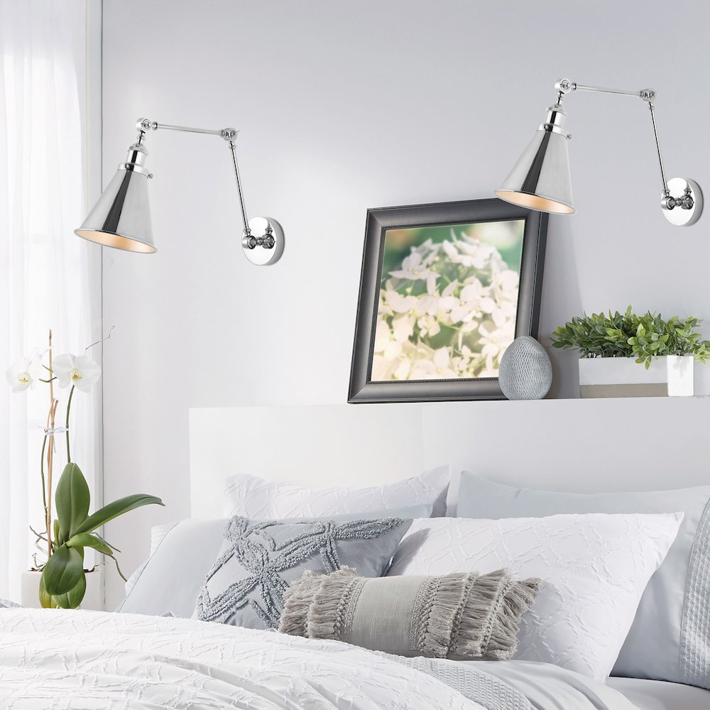Rover Adjustable Arm Metal Led Wall Sconce (Set Of 2). Picture 6