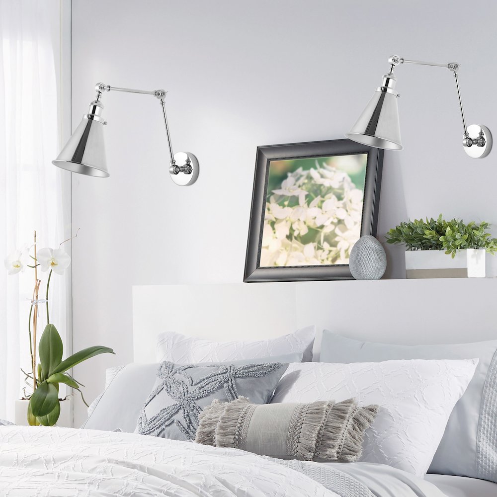 Rover Adjustable Arm Metal Led Wall Sconce (Set Of 2). Picture 4