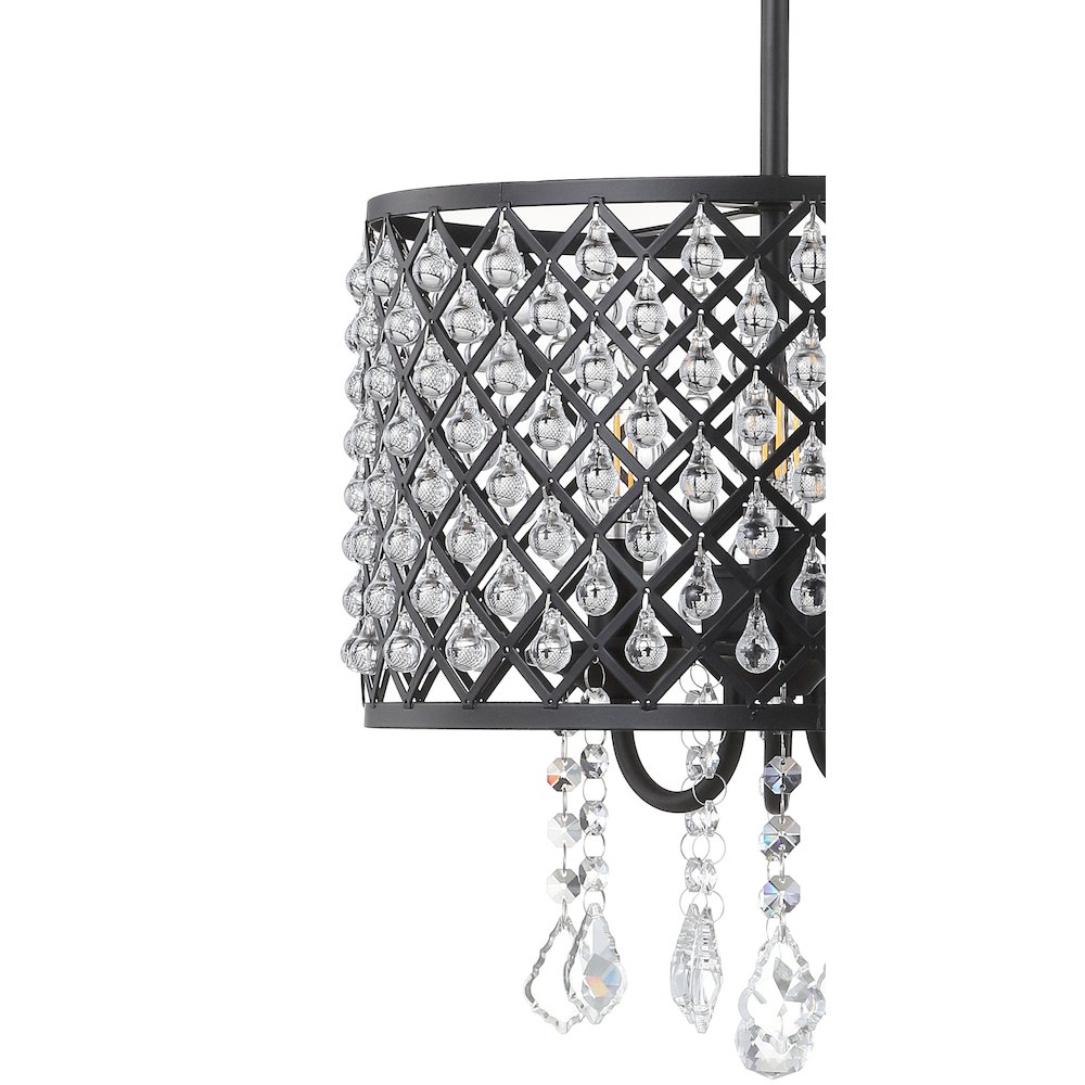 Gigi Metal/Crystal Adjustable Led Drop Chandelier. Picture 5