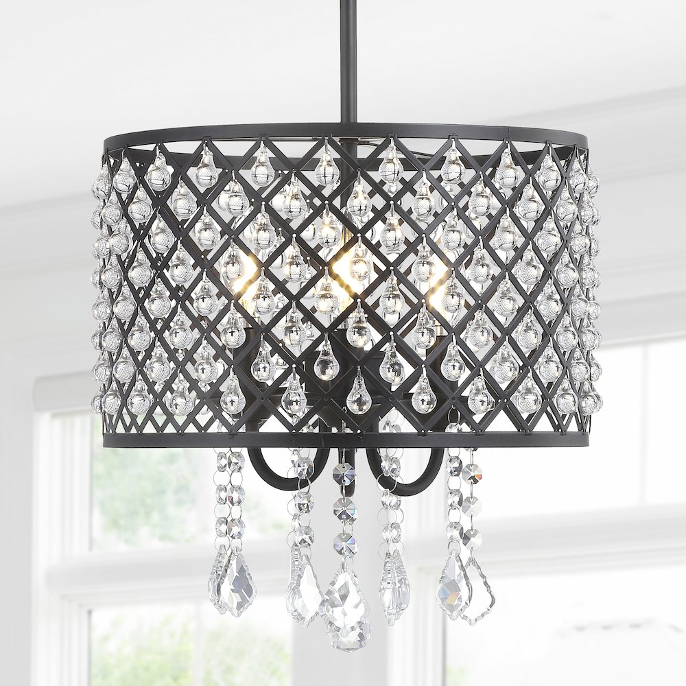 Gigi Metal/Crystal Adjustable Led Drop Chandelier. Picture 13