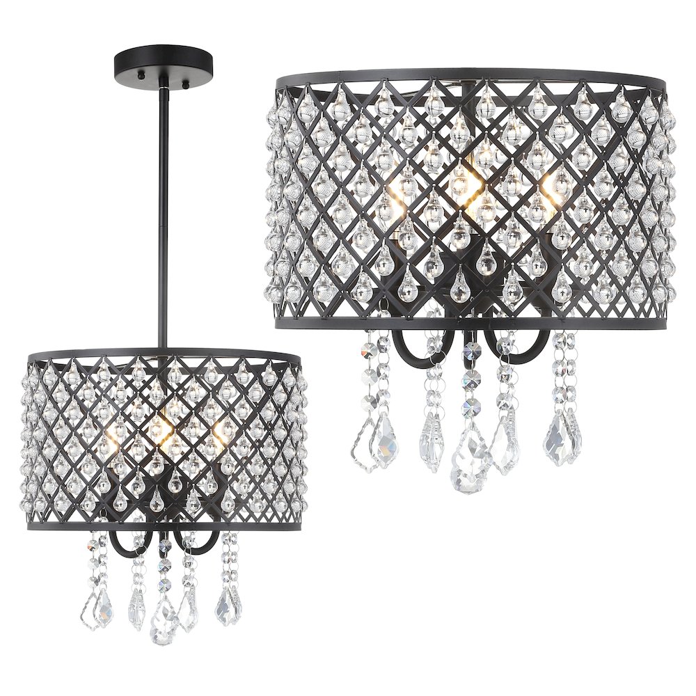 Gigi Metal/Crystal Adjustable Led Drop Chandelier. Picture 10