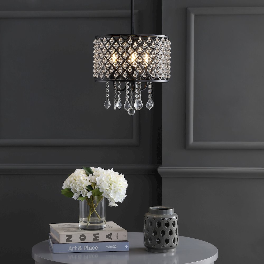 Gigi Metal/Crystal Adjustable Led Drop Chandelier. Picture 9