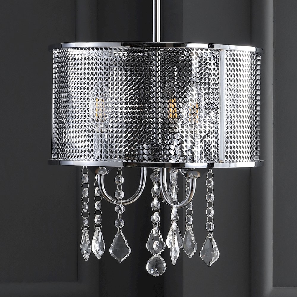 Avah Metal/Crystal Adjustable Led Drop Chandelier. Picture 8