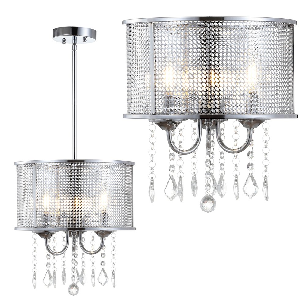 Avah Metal/Crystal Adjustable Led Drop Chandelier. Picture 10